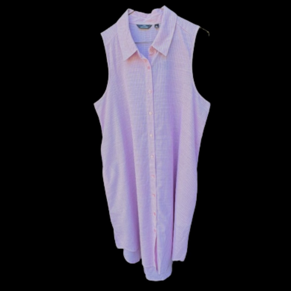 Mille Gabrielle Hi-Lo Pinstripe Shirt Dress Sz Large NWT - Picture 9 of 9